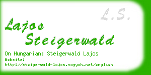 lajos steigerwald business card